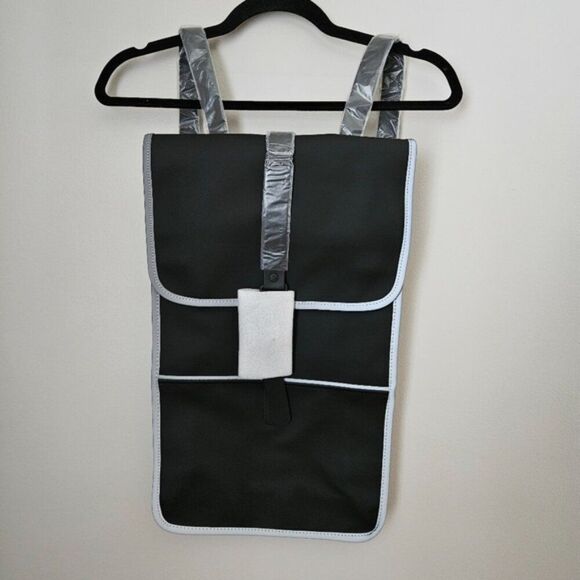 Rains Black Backpack with White Trim main image 7